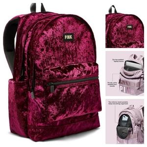 New VS Pink Campus Backpack Ruby Velvet